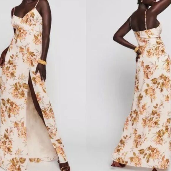 NEW Reformation Nadira Bella print Floral Midi Dress, size 6 $298 - Picture 4 of 7